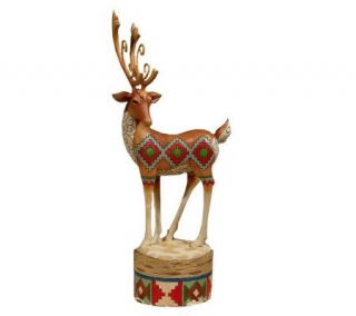 Jim Shore Heartwood Creek Lodge Reindeer Figurine —