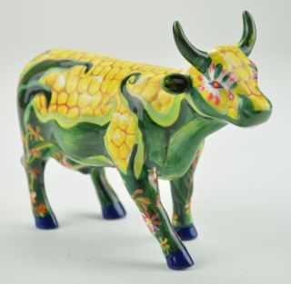 Cow Parade Corn on The Cow Figurine Ceramic Collectible Farm and