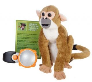 Discovery Kids 10 Interactive Talk &Translate Plush Monkey w 