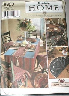  Craft Pattern 8350 Simply Concord Grape Look Table Accesories