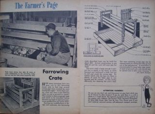 How to Build A Farrowing Crate Pig Nursery Sow Stall Original 1955 DIY