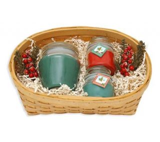 pc Holiday Candle Collection in Basket by Valerie —