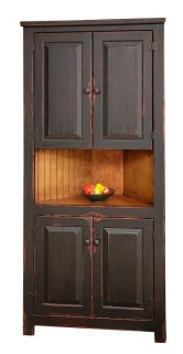 Primitive Rustic Corner Cabinet Pantry Country Kitchen Cottage