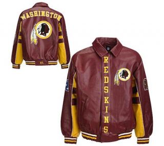 NFL Washington Redskins Faux Leather Jacket —
