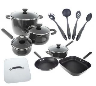 CooksEssentials Porcelain Enamel 15 piece Cookware Set —