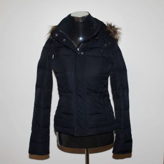 NWT Abercrombie & Fitch Women Corrine Down Coat Jacket Navy Size XS $