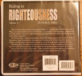 Ruling in Righteousness Volume 2 Creflo A Dollar 7 CD