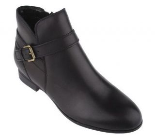 Isaac Mizrahi Live Monk Strap Side Zip Ankle Boots —