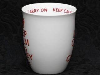 This is new CREATIVE TOPS porcelain WHITE mug in the KEEP CALM and