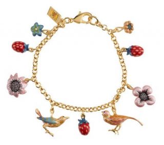 Inspired Strawberry Thief Charm Bracelet —