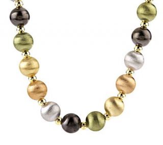 Colors of Gold Bold Satin Bead Necklace 14K Gold —