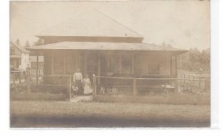 Cottage Grove or Real Photo 1915 Man Wife Front of Home