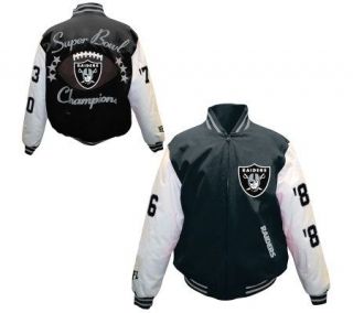 NFL Oakland Raiders 3X Super Bowl Champions Canvas Jacket —