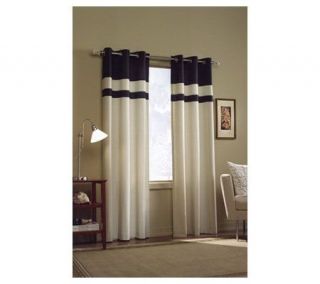 Nantucket 84 Pieced Cotton Curtain Panel withGrommet Top —