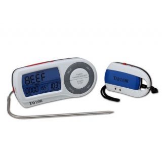Taylor 1479 Wireless Thermometer w/ Remote Pager Plus Timer — 