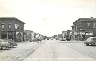  Iowa RPPC Central Ave West Maytag Store 40s Cars Cook No M70