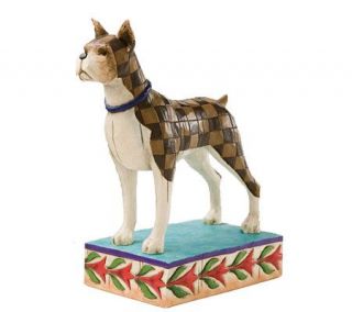 Jim Shore Heartwood Creek Boxer Dog Figurine —