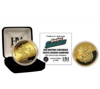 San Jose Sharks 09 Pacific Division Champions24K Gold Coin —