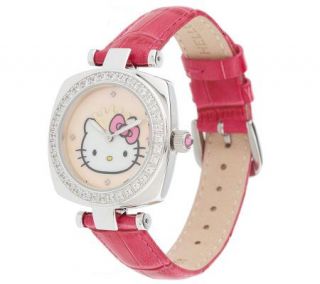Hello Kitty Diamonique Sterling Princess Kitty Watch —
