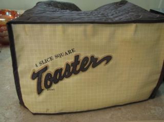 General Electric Retro Vtg Pop Up Toaster 4 Slice w Cover Cozy