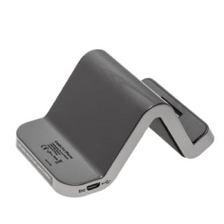 3GS 4 4S Sync Charge Flexible Wave Cradle Dock Station Silver