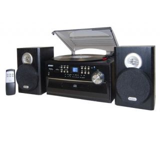 Jensen 3 Speed Stereo Turntable with CD, Cassette, AM/FM   E248689