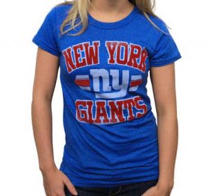 NFL Giants Womens Vintage Short Sleeve Crew T Shirt —