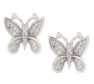 AffinityDiamond 1/8 ct tw Sterling Butterfly Stud Earrings —