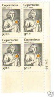 Block SC 1488 Nicolaus Copernicus 4 8 Cent 1973