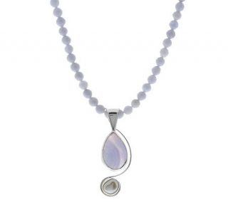 Dominique DinouartSterlin Onyx & Cultured Pearl Pendant w/Necklace