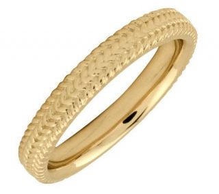 Simply Stacks Sterling 18K YellowGold Plated 3.25mm Braid Ring