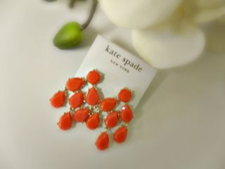 Kate Spade Coral Orange Chandelier Earrings