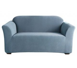 Sure Fit Fine Rib Stretch Sofa Furniture Cover —