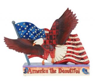Jim Shore Heartwood Creek Patriotic Eagle Figurine —