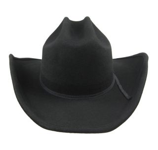 cattleman cowboy hat color black brim 4 height 6 material 100 % wool