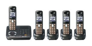 Panasonic KX TG6445T 6 0 Cordless Phones w Answering System 5 Handsets