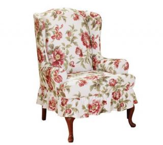 Sure Fit Stretch Olivia Wing Chair Slipcover —