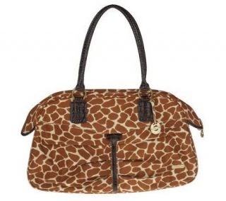 Travelon Animal Print Duffel Bag with Ruched Detail —