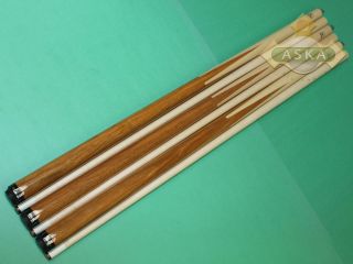 Maple spliced malaswood 2 piece SNEAKY PETE cue sticks. 13mm hard long