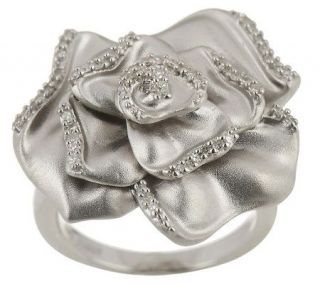 AffinityDiamond 1/4 ct tw Flower Sterling Ring —
