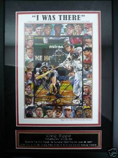 Craig Biggio Signed Autographed 3000 Hit Framed Mated