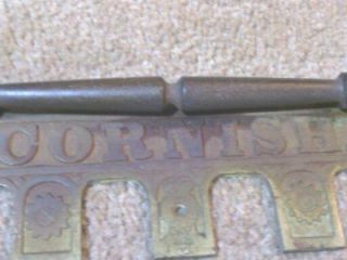 Antique Cornish Upright Piano Cast Iron Part Musical Accessory