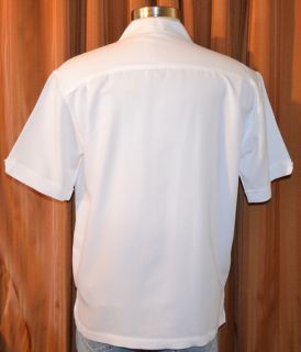 Cubavera Short Sleeve Black White Rayon Polyester Block Shirt Mens