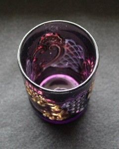  Amethyst Gold Decor Tumbler Called Croesus by Riverside Glass