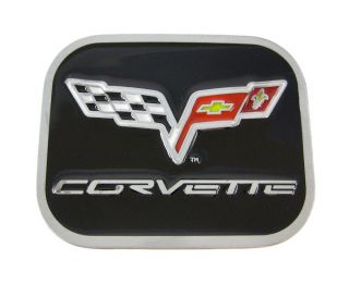  finish belt buckle features the corvette flags logo accented with