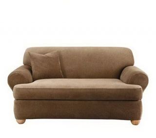 Sure Fit Stretch Stripe 2 Piece T Cushion SofaSlipcover —