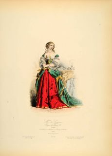 1870 Madame de Grignan Costume Dress France French   ORIGINAL