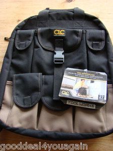 NEW CLC Custom LeatherCraft Rugged Tool Works Backpack Bag 27 Pockets