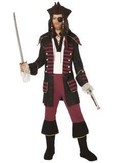  Mens Burgundy Pirate Costume