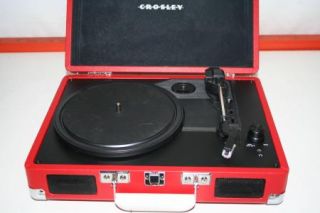 Crosley Model CR8005A Cruiser 3 Speed Turntable Red with Power Parts